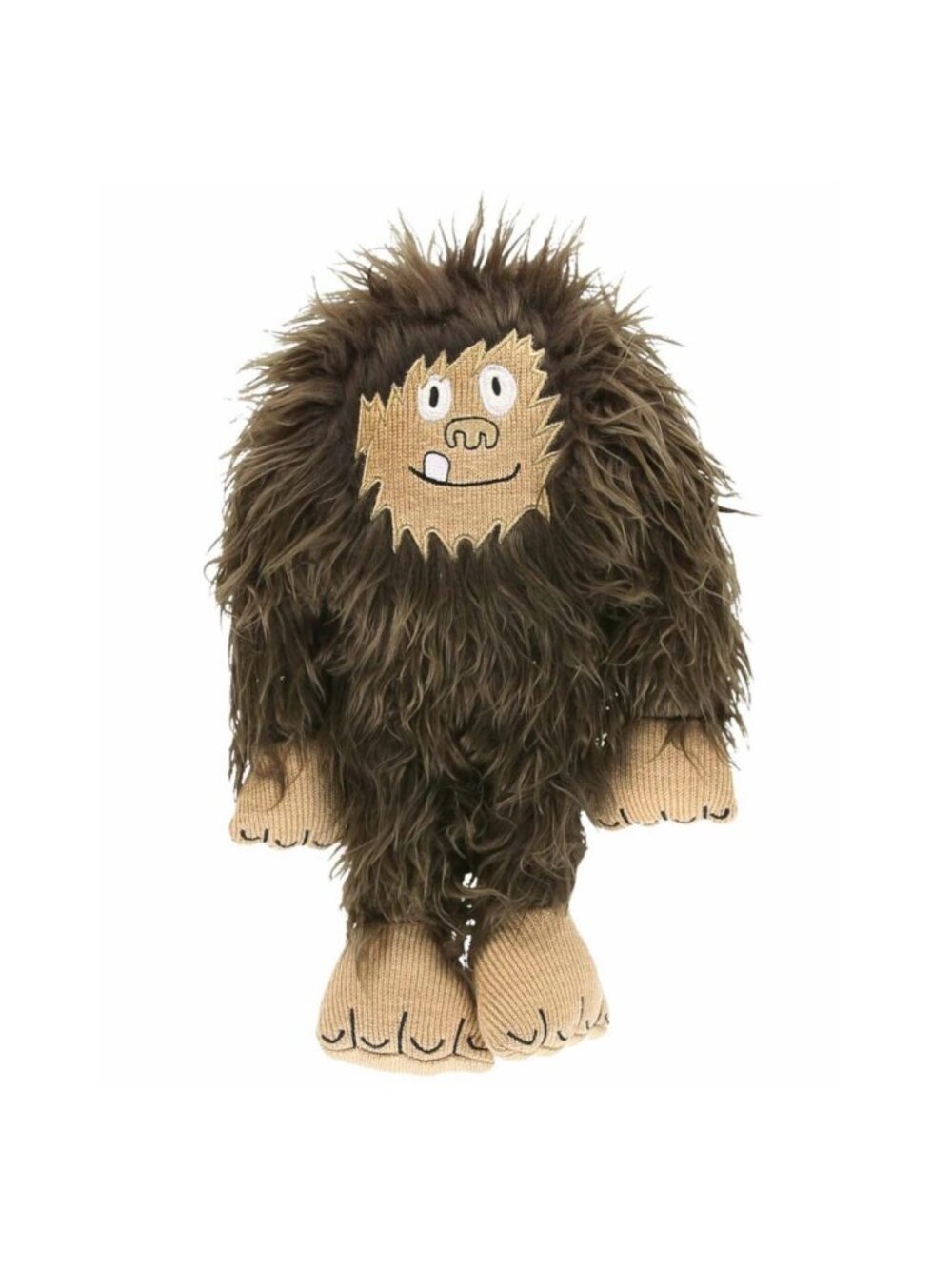 Lazy One Bigfoot Plush Critter Pal Toy Soft Faux Fur Embroidered Details 12-Inch